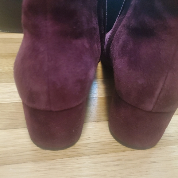 Ralph Lauren burgundy suede booties - Picture 6 of 8